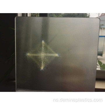 Vanlig 1,5 mm gjennomsiktig prisme ark polykarboantplate